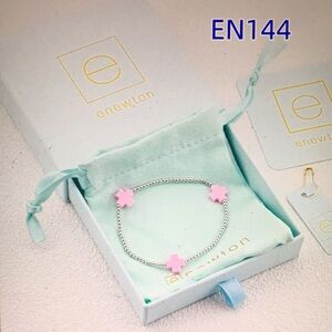 Newton Pink and Silver Beaded Bracelet